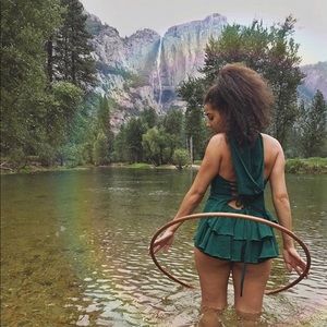 Harmonic Threads Bustle Booty Onesie with Hood